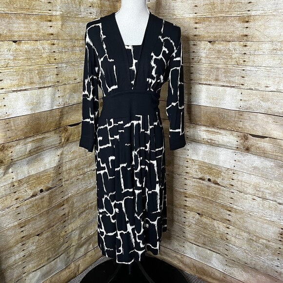 TALBOTS CAREER CASUAL QUARTER SLEEVE MATURE SPECIAL OCCASION STRETCH DRESS SZ.6 - Picture 1 of 5